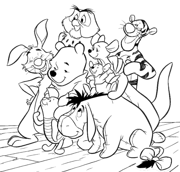 coloriage winnie l ourson et tous ses amis